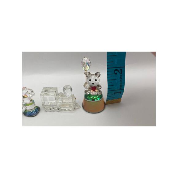 Collection Mini Crystal Figures Snowman Teddy Bear Squirrel Train-One Swarovski - Picture 10 of 11